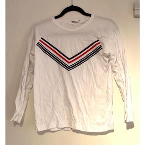 Comme Des Garcons White Stripe Shirt S